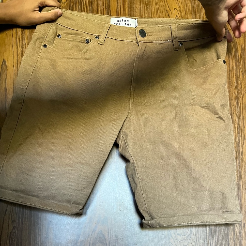 Men’s Tan Denim Shorts